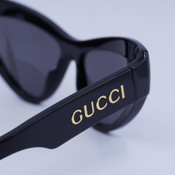 ?️ New Gucci GG1294S 001 Sunglasses - Black Frame, Grey Lenses